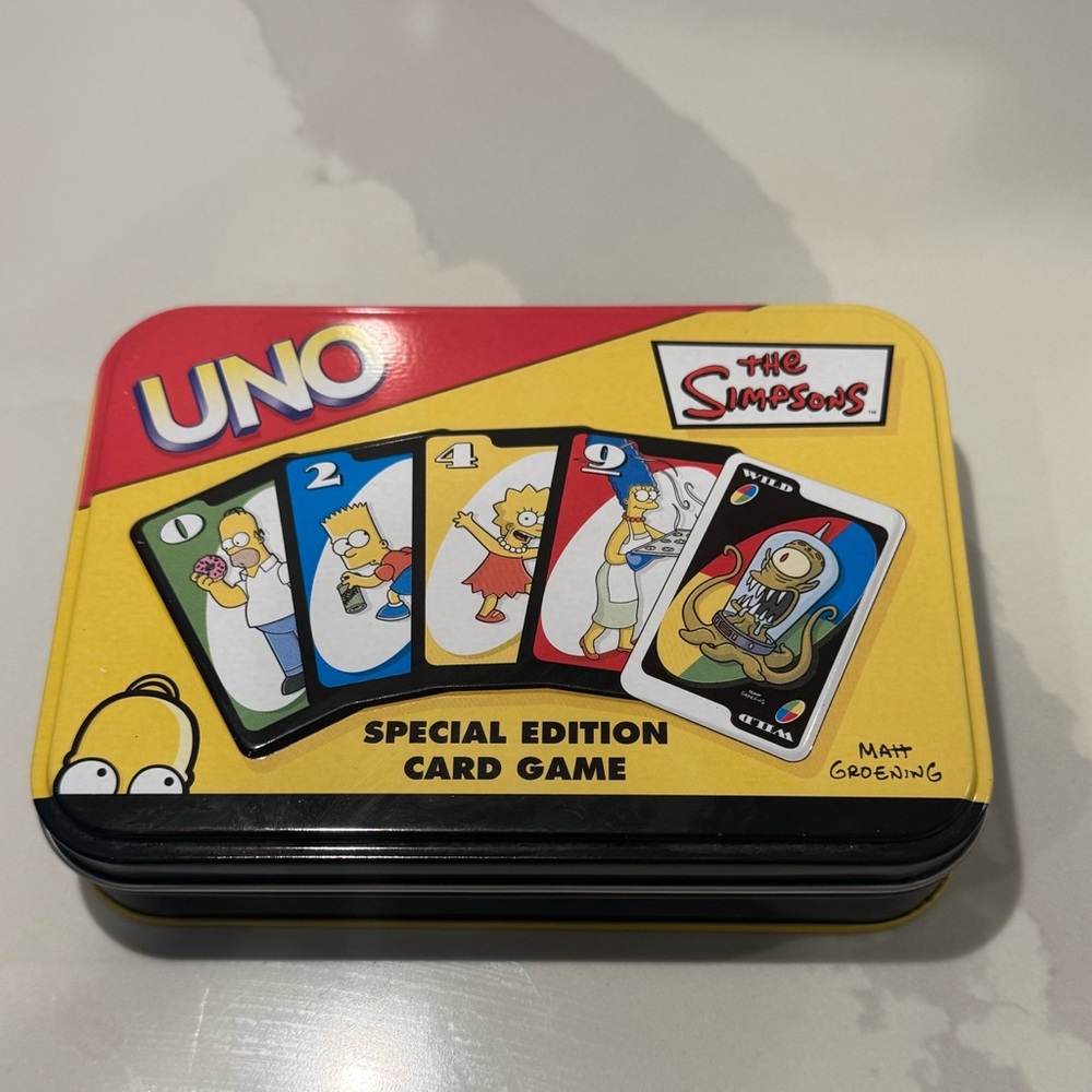 2003 The Simpsons UNO Card Game Special Edition Tin